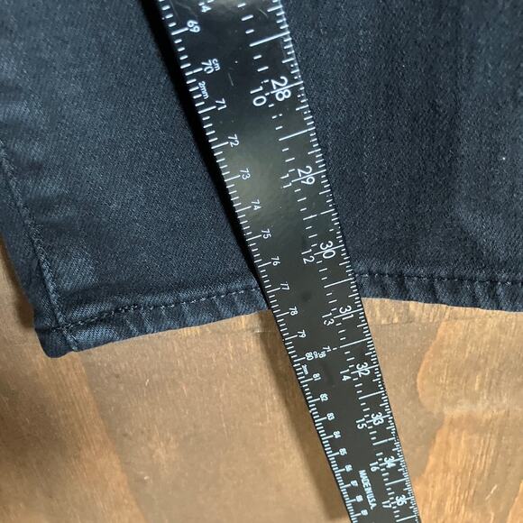 7 For All Mankind Mens Jeans Black Adrien Luxe Tapered Slim Fit Stretch 34 - Picture 9 of 13